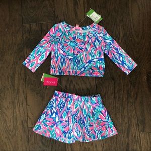 Lilly Pulitzer Girls Mini Carlita Skirt Set NWT